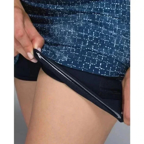 Lululemon Pace Setter Skirt Exploded Sashiko Cross Inkwell Ghost - Picture 14 of 16